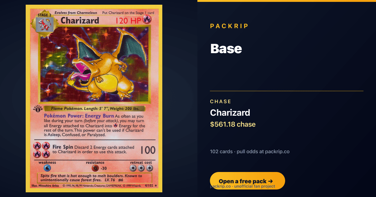 Base Set Binder Completion — How Many Packs? | PackRip